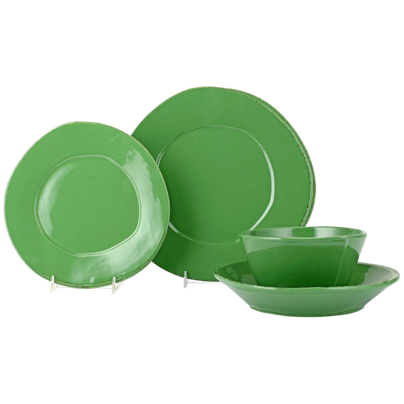 Lastra Green Four-Piece Place Setting