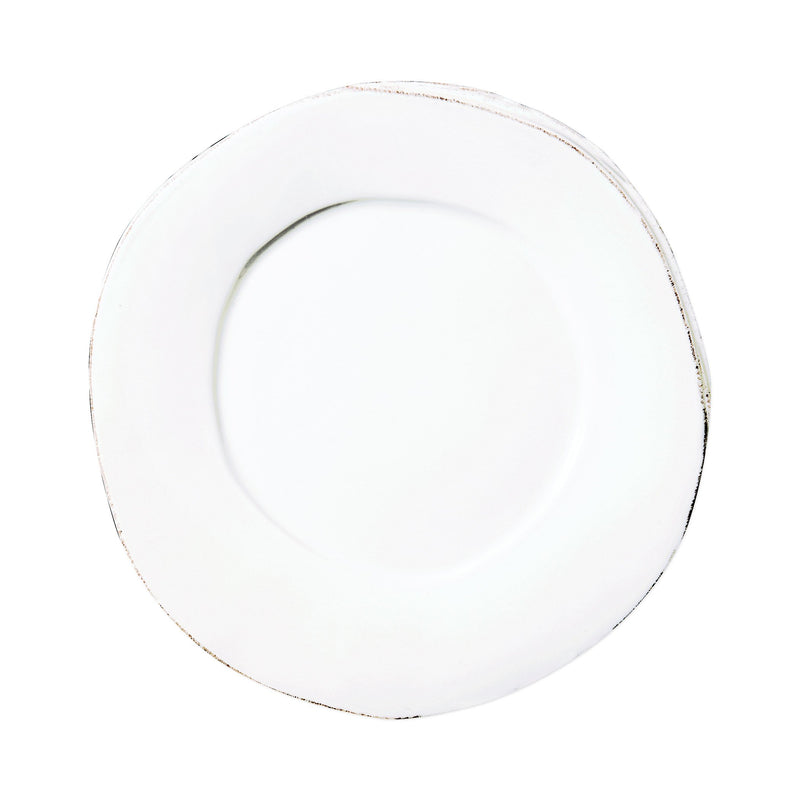 Lastra White European Dinner Plate