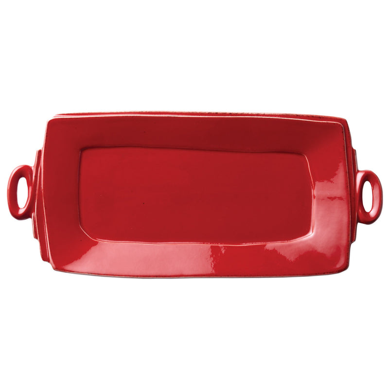 Lastra Red Handled Rectangular Platter