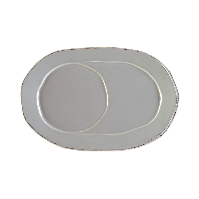 Lastra Gray Oval Tray