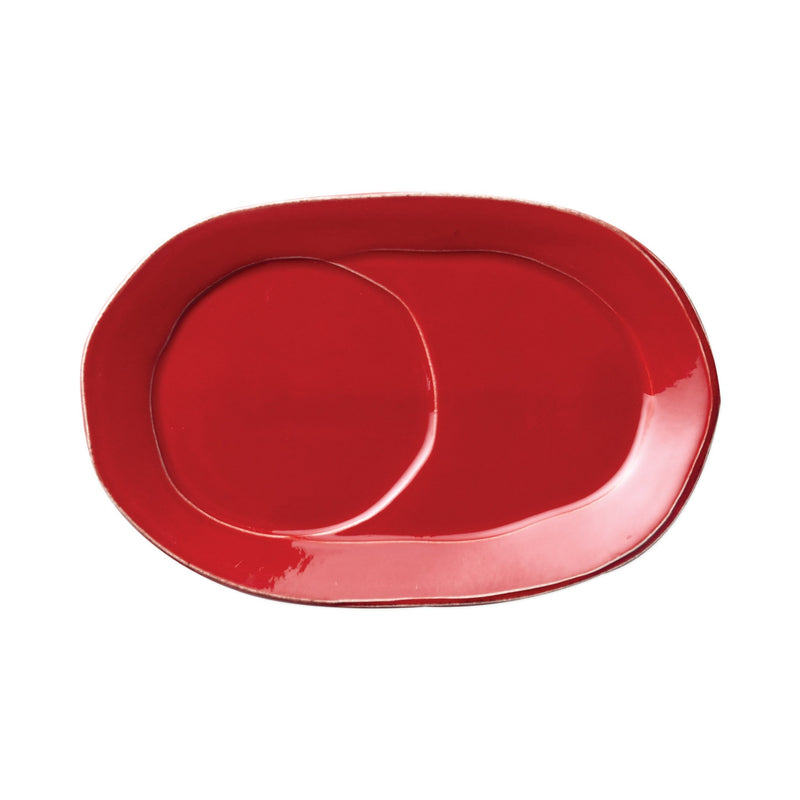 Lastra Red Oval Tray