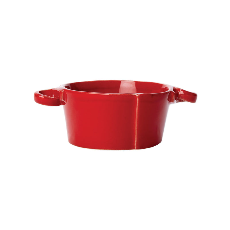 Lastra Red Small Handled Bowl