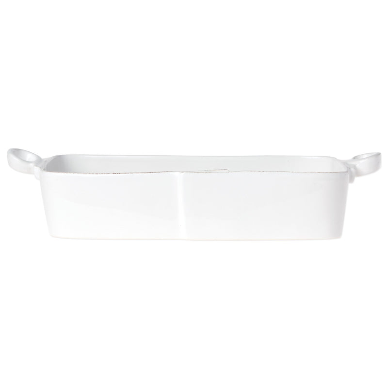 Lastra White Rectangular Baker