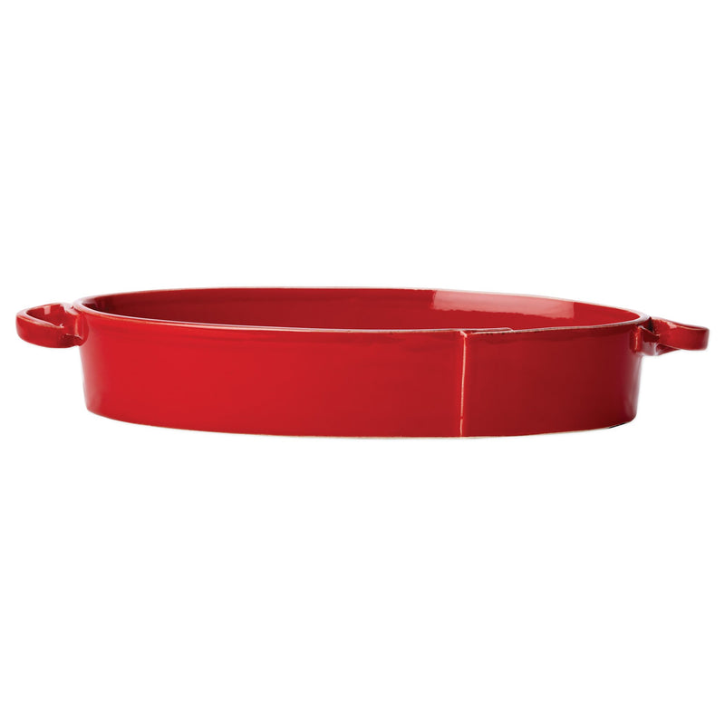 Lastra Red Handled Oval Baker