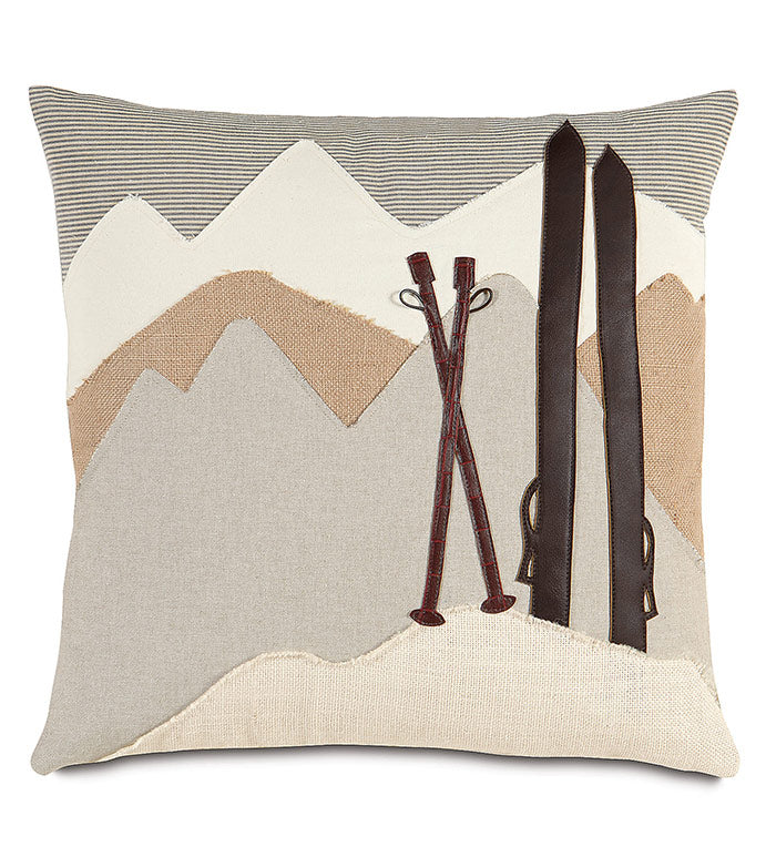 Lodge Mountains Decorative Pillow