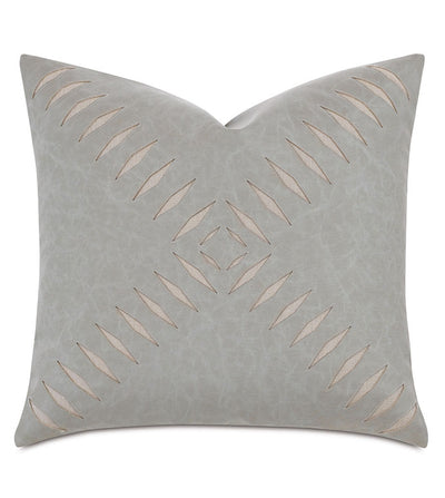 Park City Faux Leather Decorative Pillow